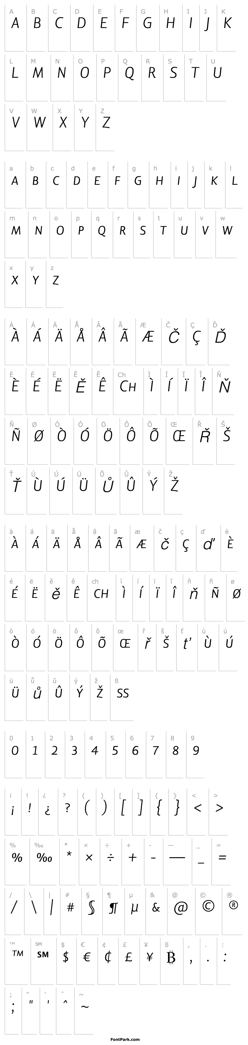 Přehled LisboaSCLight-Italic