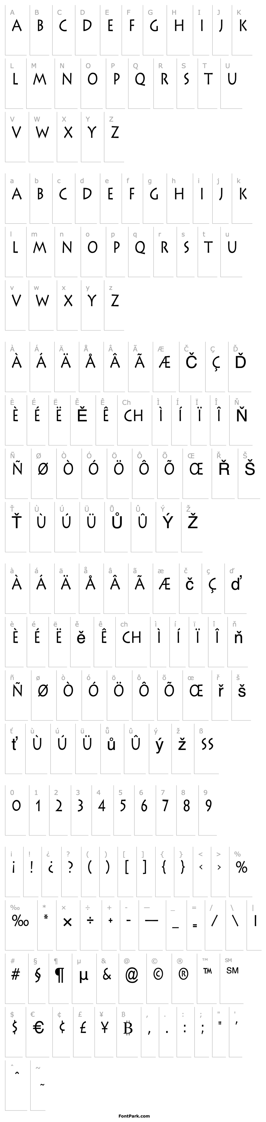 Přehled Liste Condensed Normal