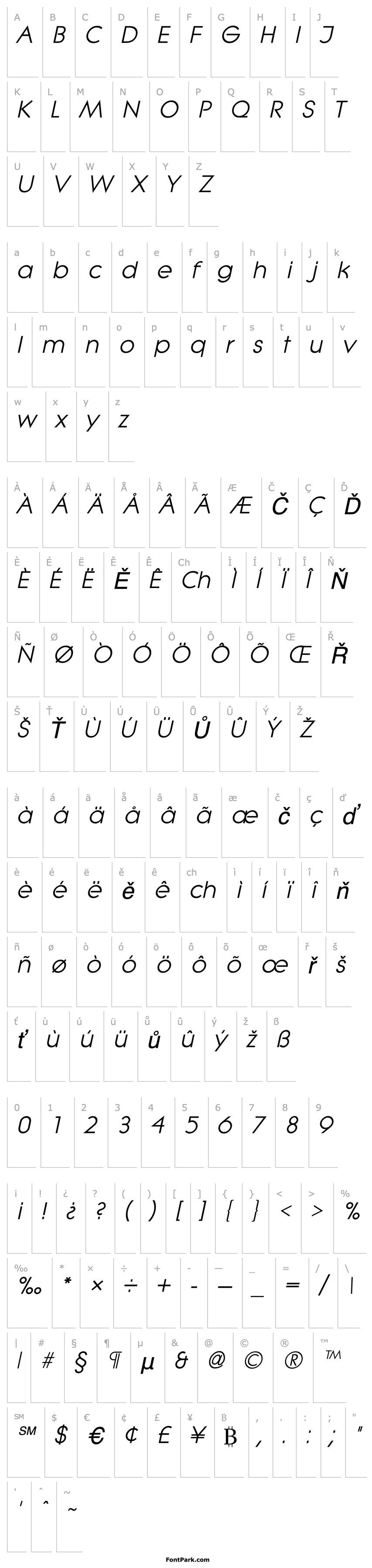 Overview Lithe Italic