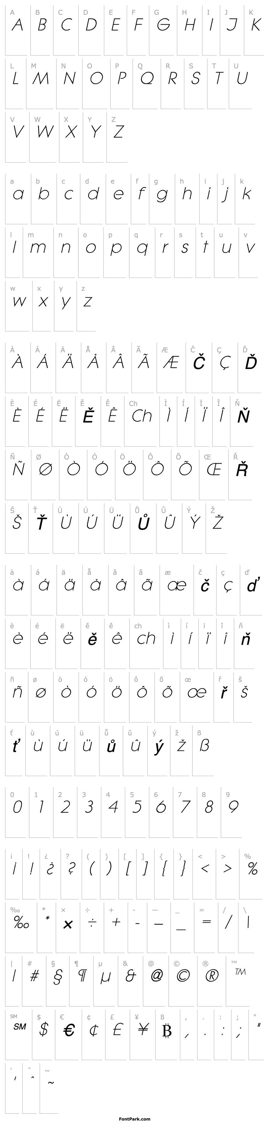 Overview LitheLight Italic