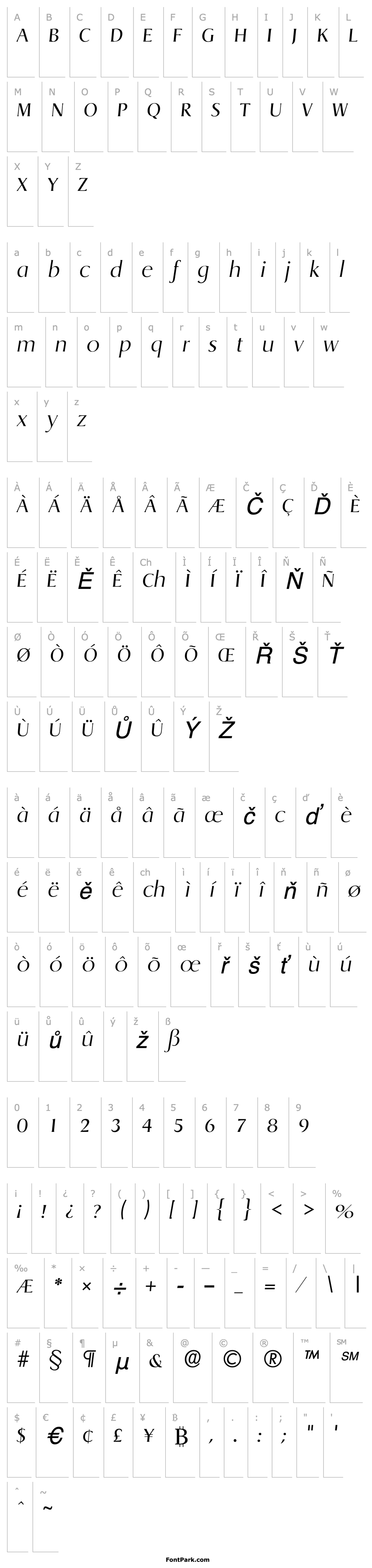 Overview Llewelyn Light SF Italic