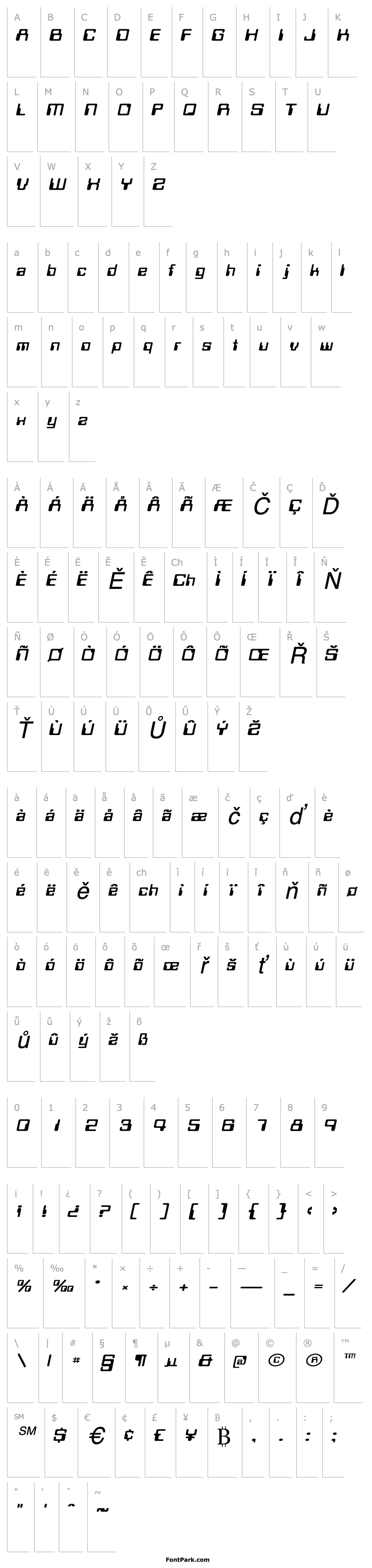 Přehled LoganExtended Italic