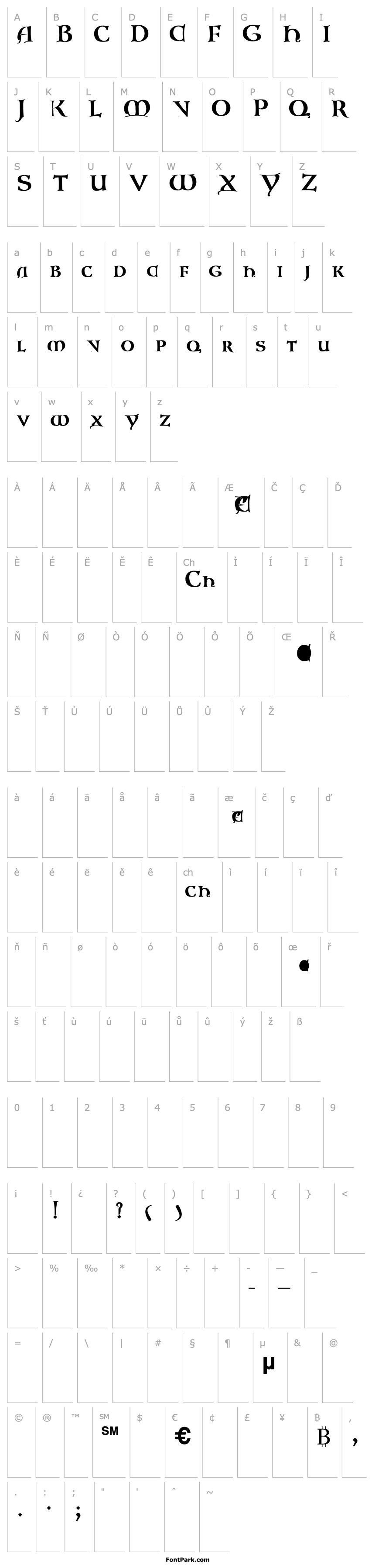 Přehled Lombardic-Normal Bold