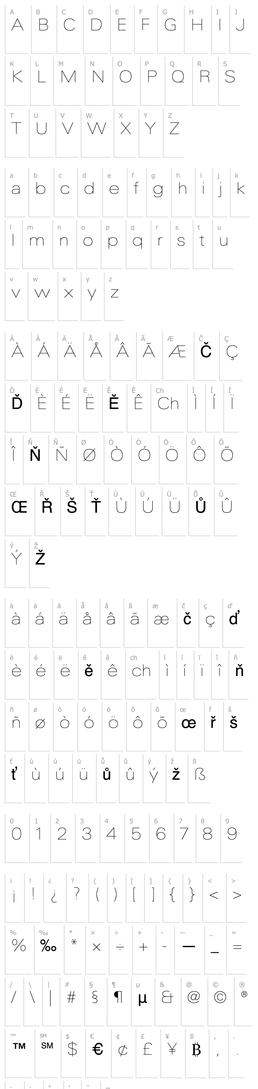 Přehled LTUnivers-ExtdUltLt