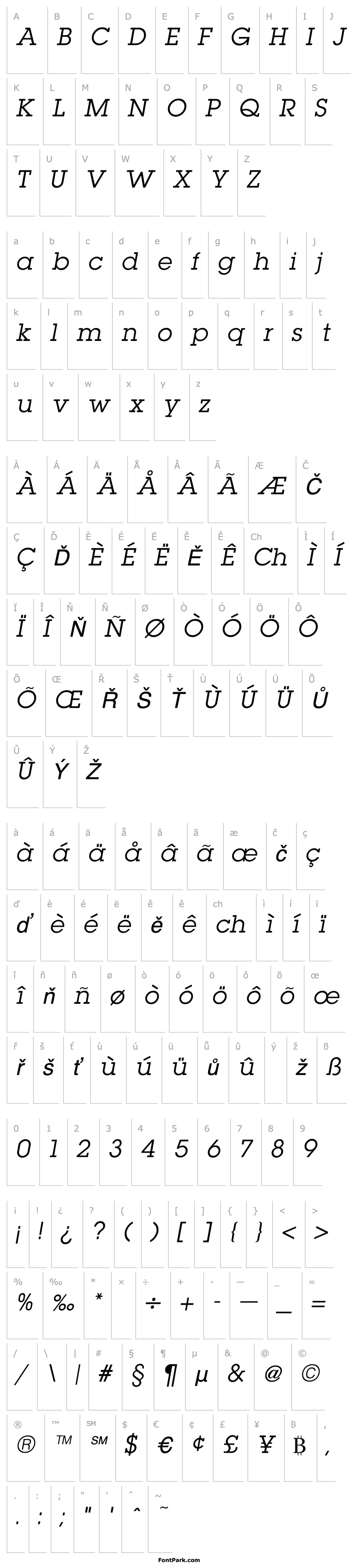 Přehled Lubalin Graph Book Italic