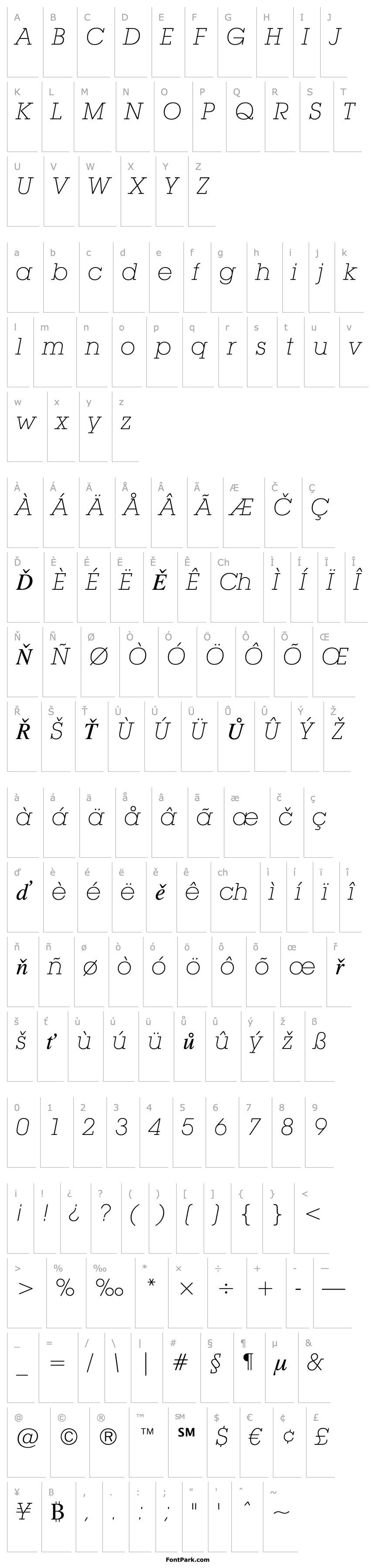 Overview Lubalin Graph Extra Light Oblique BT