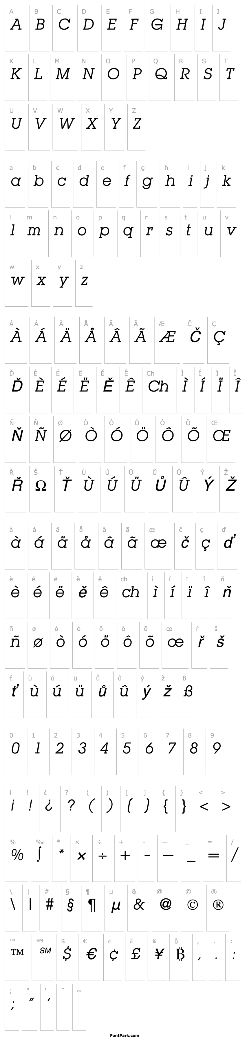 Přehled Lubbers-RegularItalic