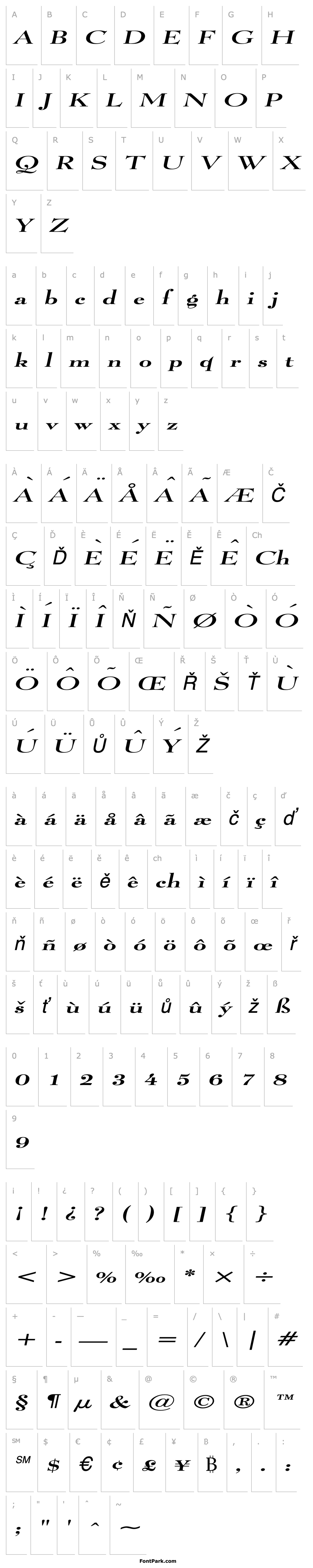 Přehled Luciano Extended Italic