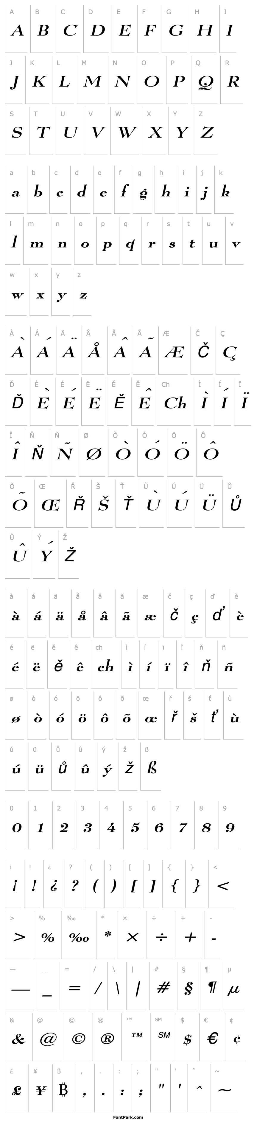 Přehled Luciano Wide Italic