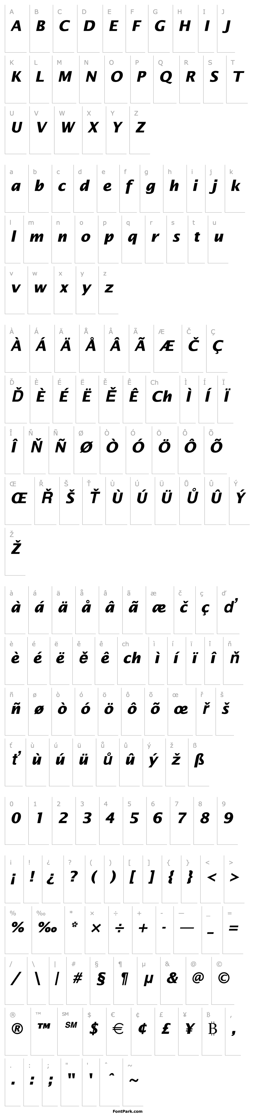 Přehled Lucida_Becker_Sans_Bold_Italic