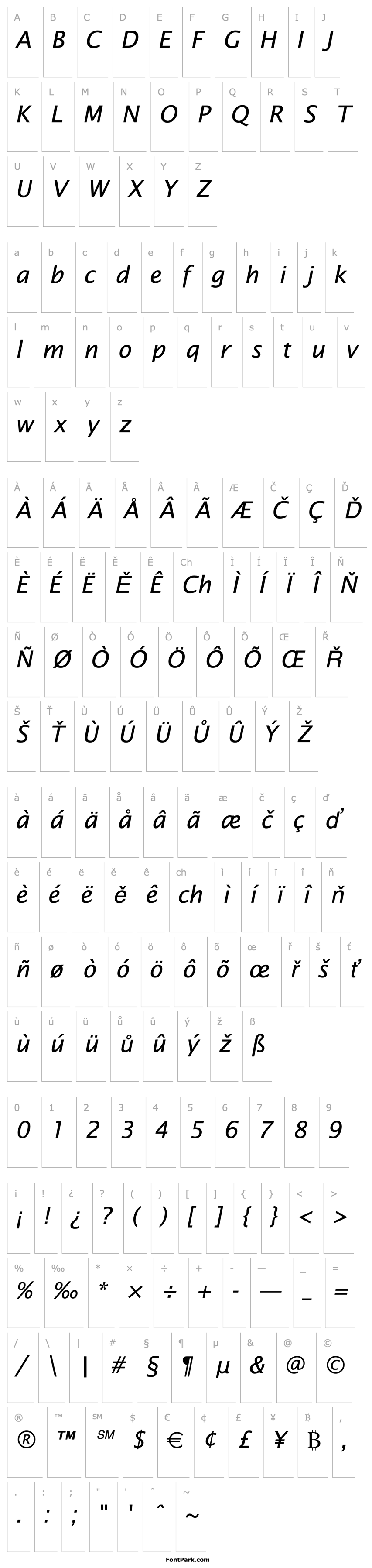 Přehled Lucida_Becker_Sans__Italic