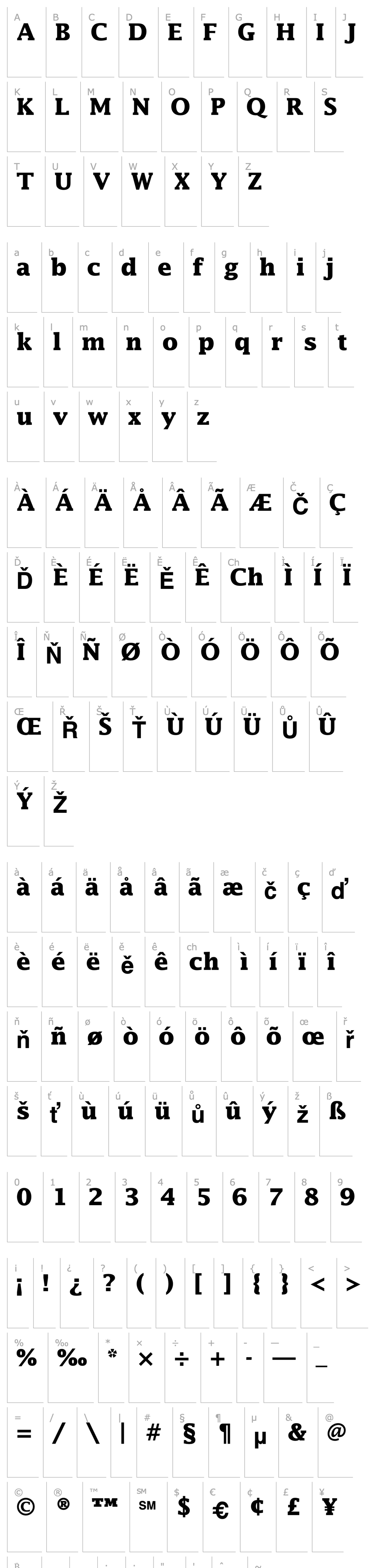 Overview Lucida-Bold