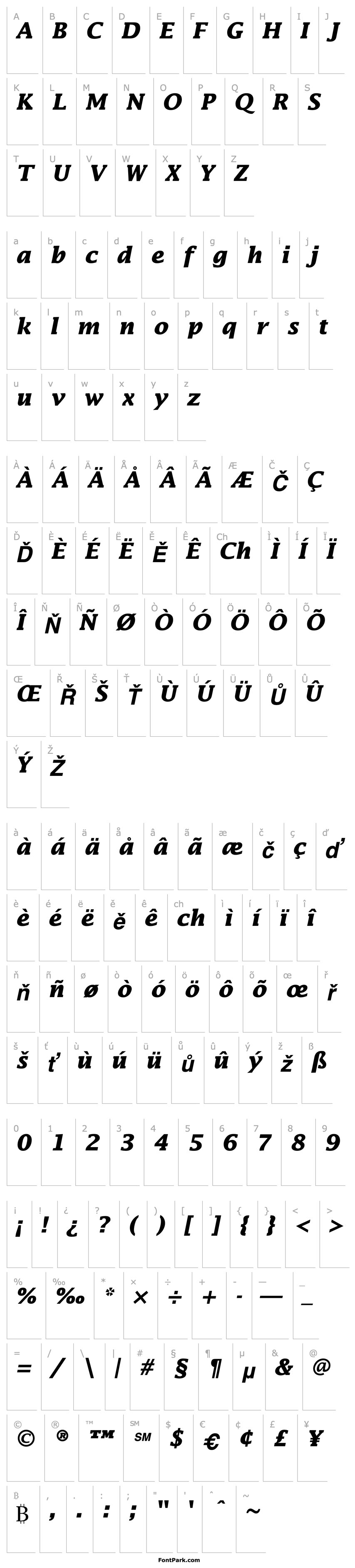 Přehled Lucida-Bold Italic