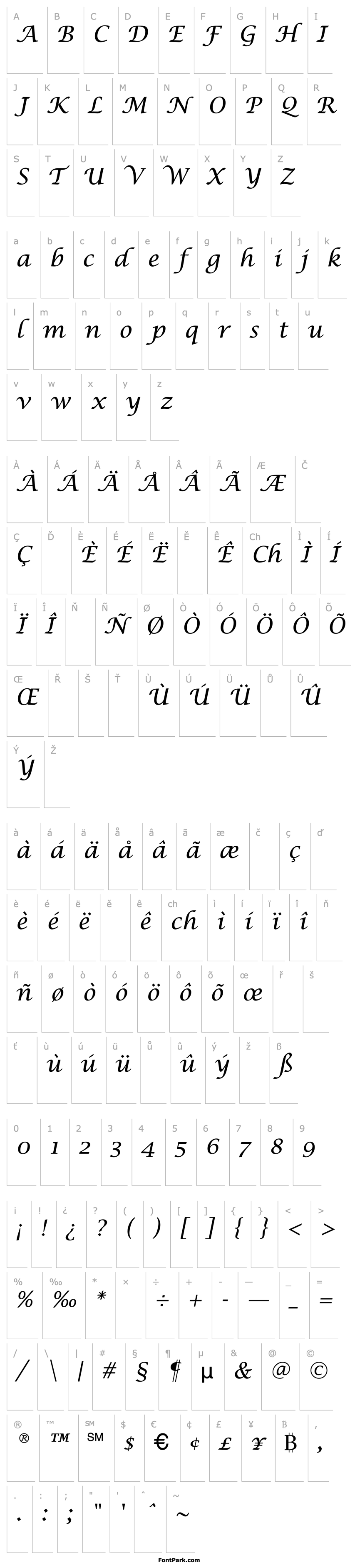 Overview Lucida Calligra