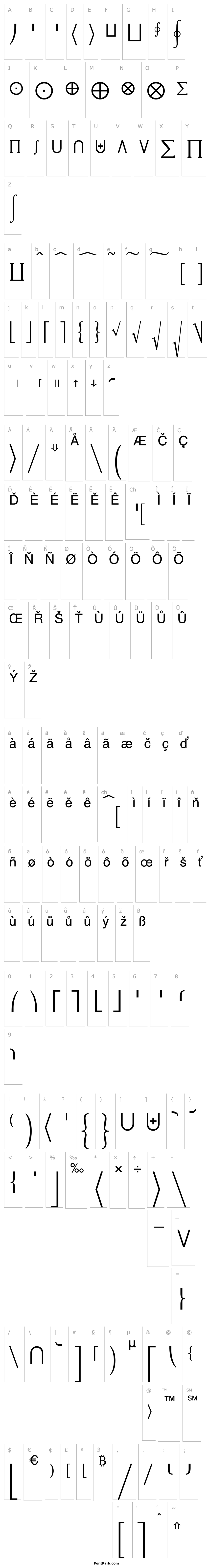 Přehled LucidaMath-Extension