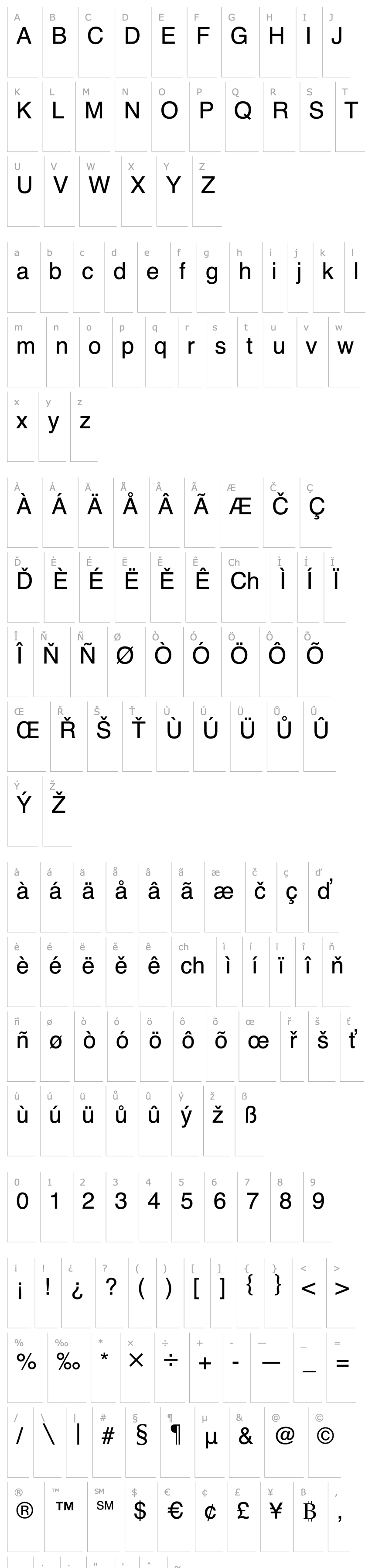 Overview LucidaMathStd-Symbol