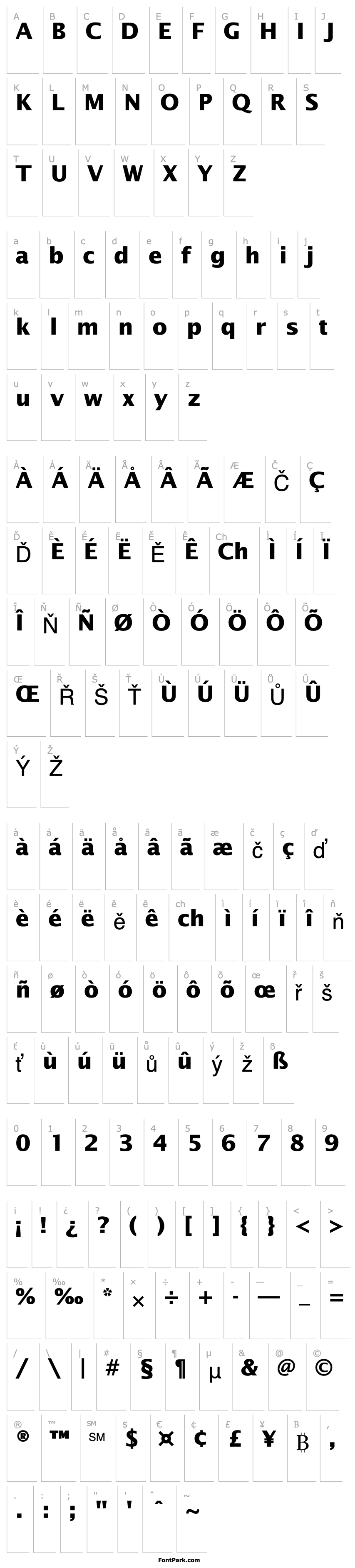 Přehled LucidaSans-Bold