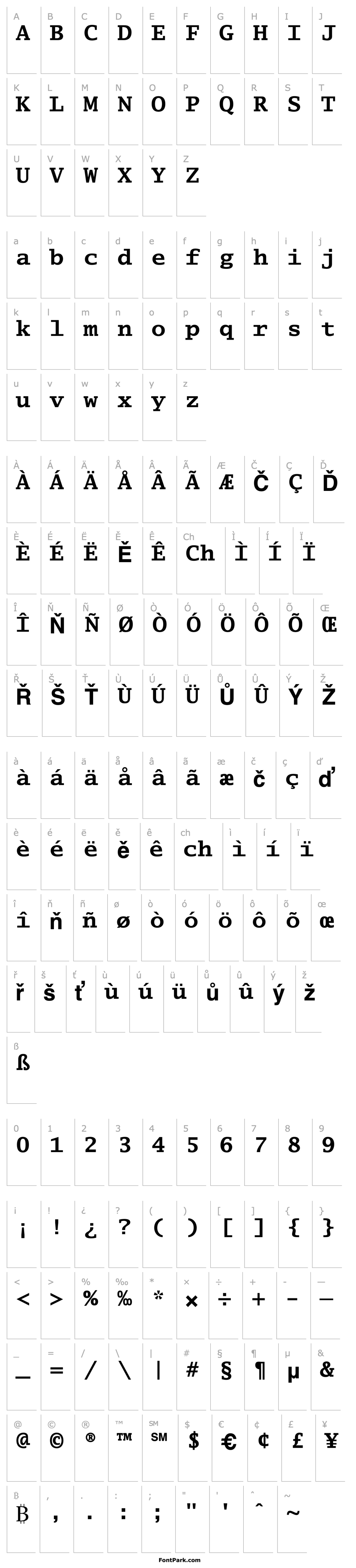 Overview LucidaTypewriterEF-Bold