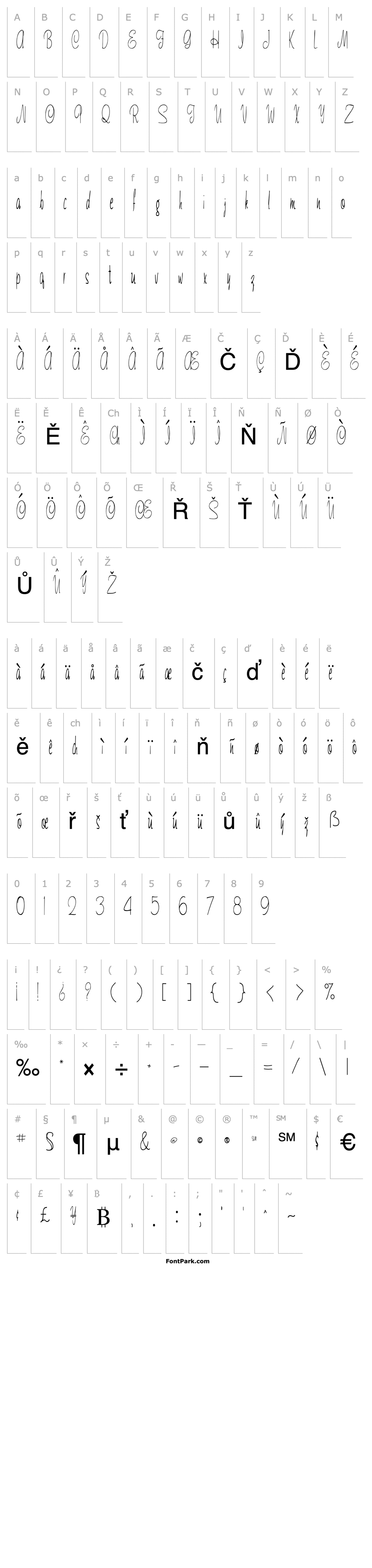 Overview LucyFont95 Regular