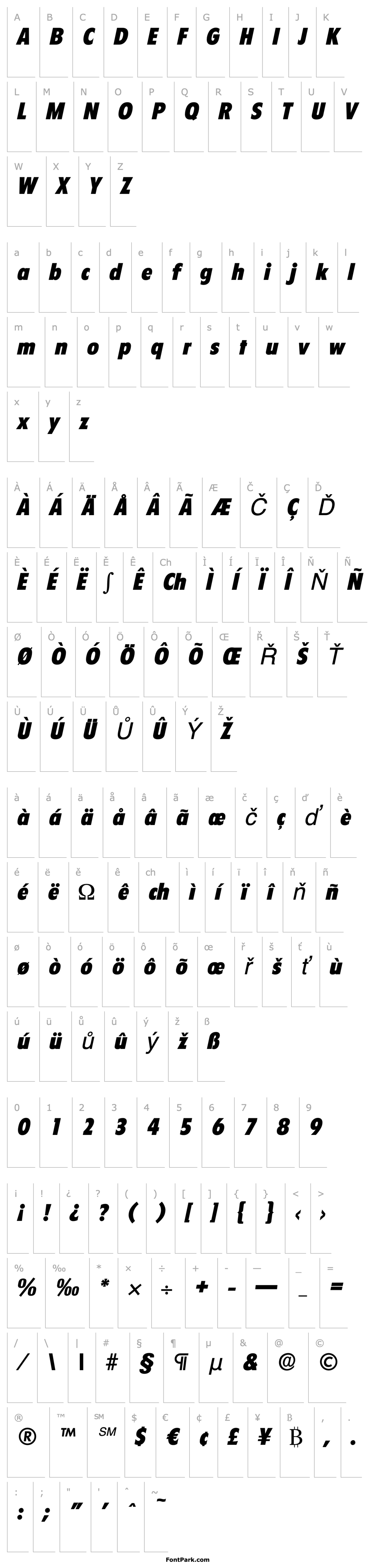 Overview LuisBecker-Heavy Italic