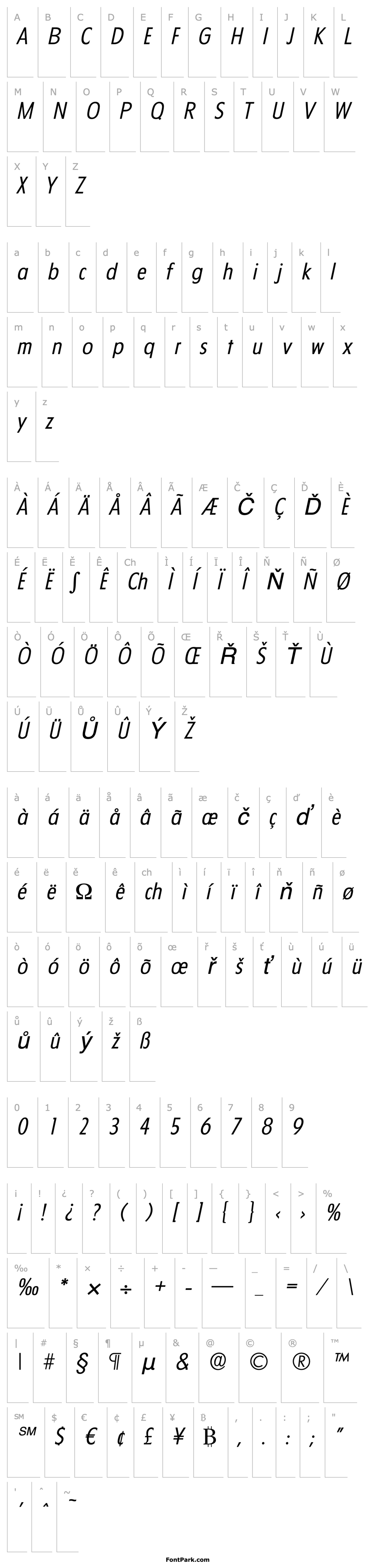 Overview LuisBecker-Light Italic