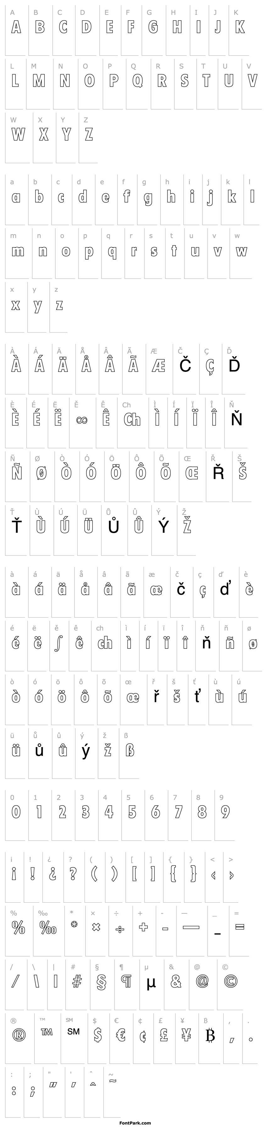 Přehled LuisBeckerOutline-ExtraBold-Regular