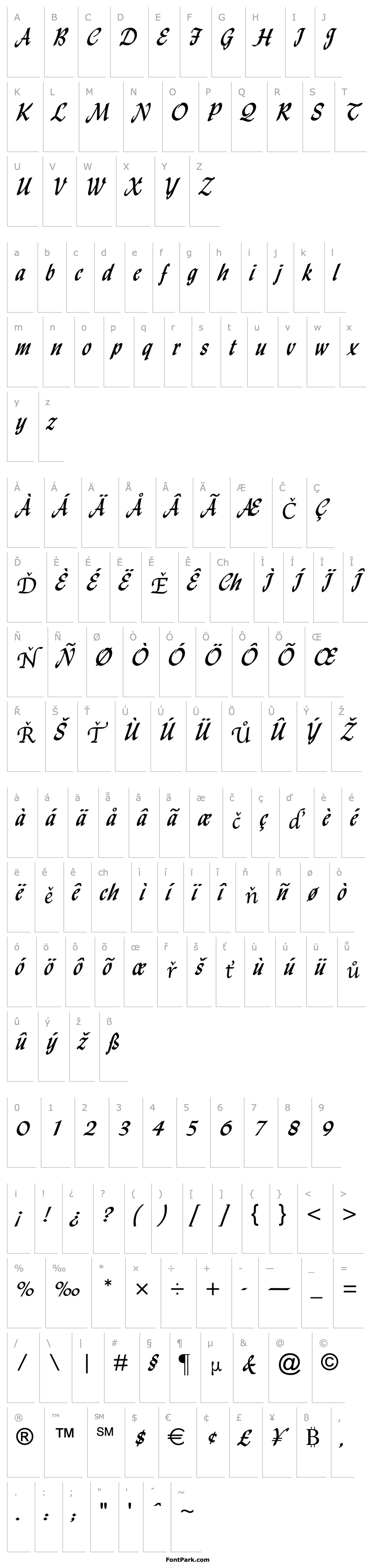 Overview Lydian Cursive MT