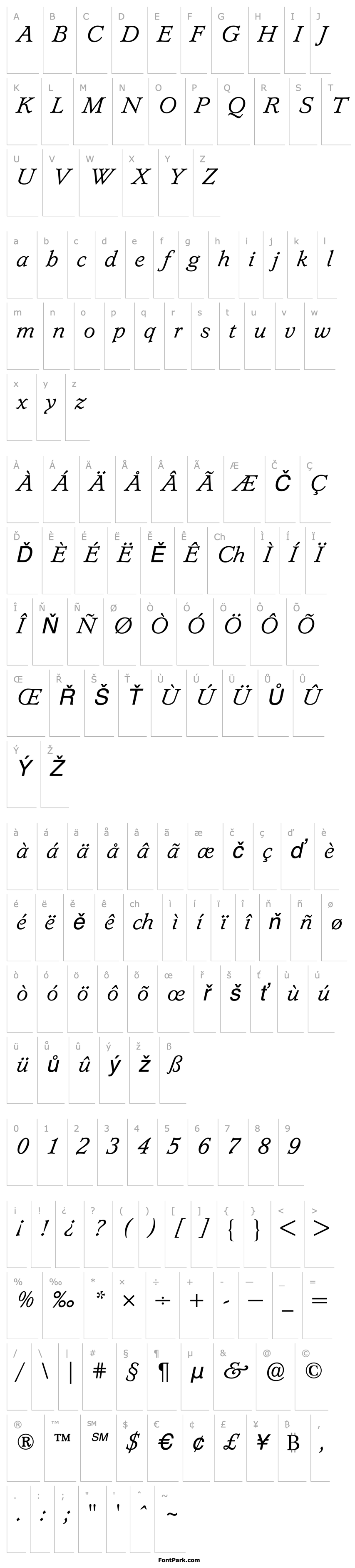 Přehled LyntonBQ-LightItalic