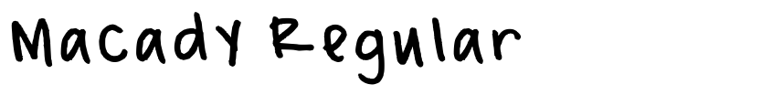 Font Macady Regular by Unknown