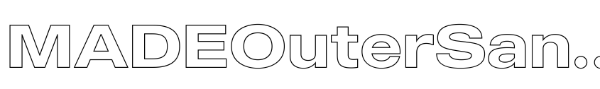 Preview MADEOuterSansOutline-Medium