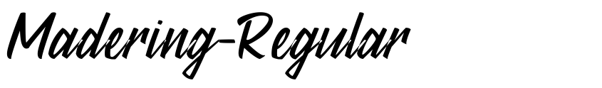 Font Madering-Regular by Stringlabs 