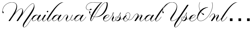 Preview MailavaPersonalUseOnly-Regular