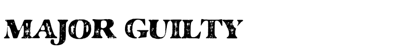 Font MAJOR GUILTY by Billy Argel