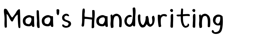 Preview Mala's Handwriting