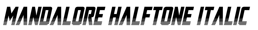 Preview Mandalore Halftone Italic