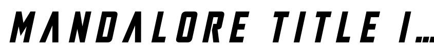 Preview Mandalore Title Italic