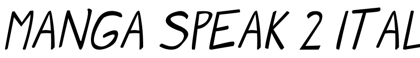 Preview Manga speak 2 Italic