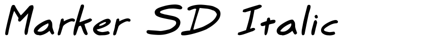 Preview Marker SD Italic