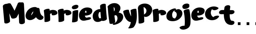 Font MarriedByProjectRegular by The Docallisme