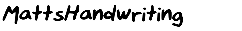 Preview MattsHandwriting