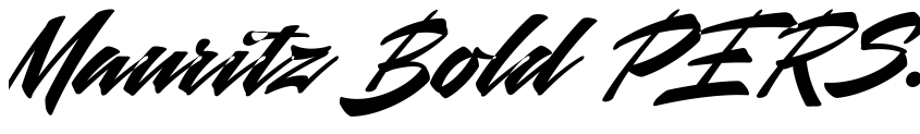 Preview Mauritz Bold PERSONAL USE ONLY Bold Italic
