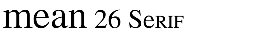 Preview MEAN 26 Serif
