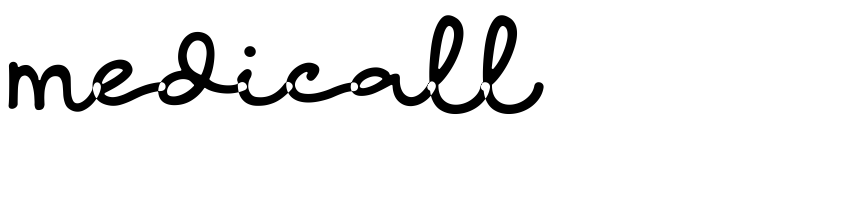 Font medicall by Designed by muhamad ali hasan from mozyen studio