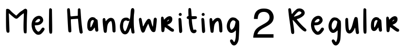 Preview Mel Handwriting 2 Regular