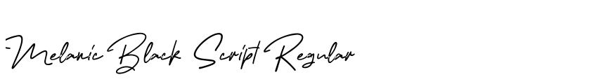 Preview Melanic Black Script Regular