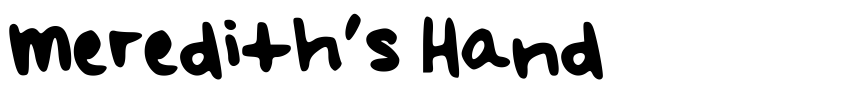 Font Meredith's Hand by Unknown
