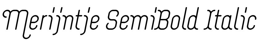 Preview Merijntje SemiBold Italic
