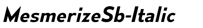 Preview MesmerizeSb-Italic