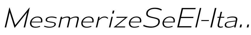 Preview MesmerizeSeEl-Italic