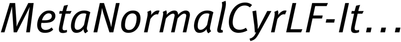 Preview MetaNormalCyrLF-Italic